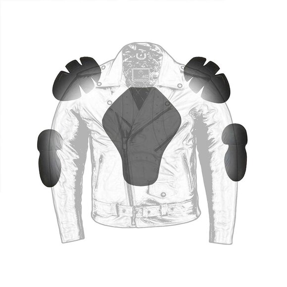 RIDERACT® Mens Real Leather Jacket Motorcycle Biker Outerwear Casual Style Coat - Picture 11 of 12